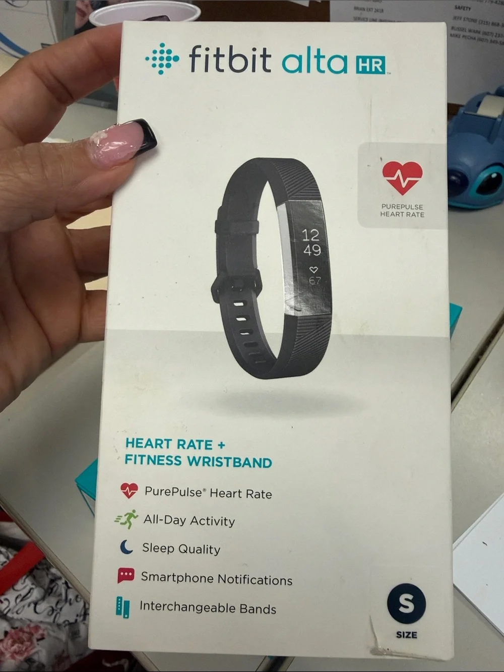 fitbit Black and Silver Activity Tracker